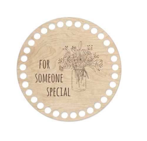 BSZ400-E Baza koszyka - grawer, koło 15cm - For someone special kwiaty