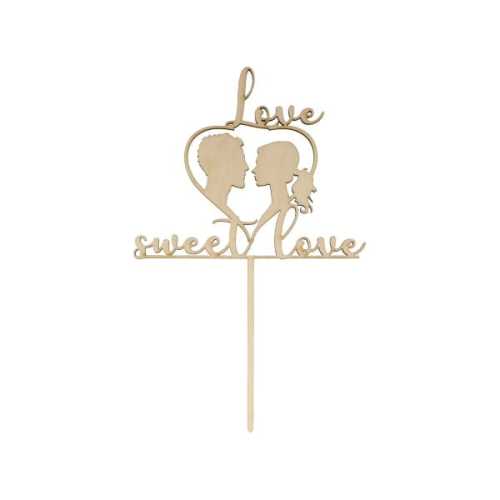 OP311 Topper ślubny - profile - Love sweet love