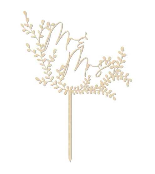 OP314 Wedding cake topper - Mr&Mrs BRANCHES