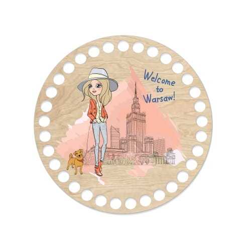 BSZ451-UV Baza do szydełkowania - koło 15cm, nadruk UV - Warszawa