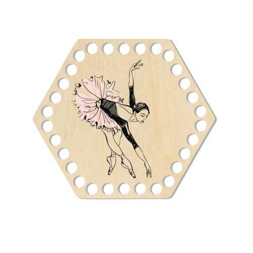 BSZ467-UV Baza koszyka - heksagon 15,3x13,4cm - baletnica
