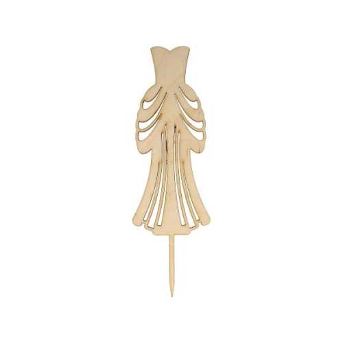OP340 Wedding cake topper - wedding gown 4b