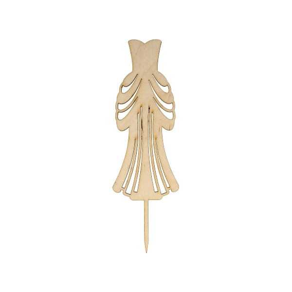 OP340 Wedding cake topper - wedding gown 4b
