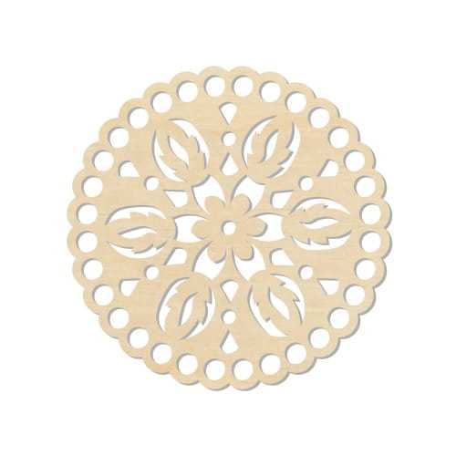 BSZ512 Baza koszyka - koło 15cm z falbanką - ażurowa mandala