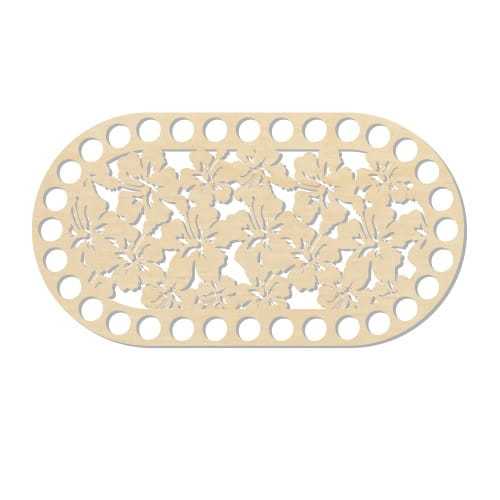 BSZ543 Baza koszyka - owal 9,5x17,6cm - kwiaty