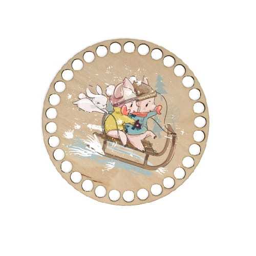 BSZ551-UV Baza koszyka z nadrukiem - 15cm  - sanki