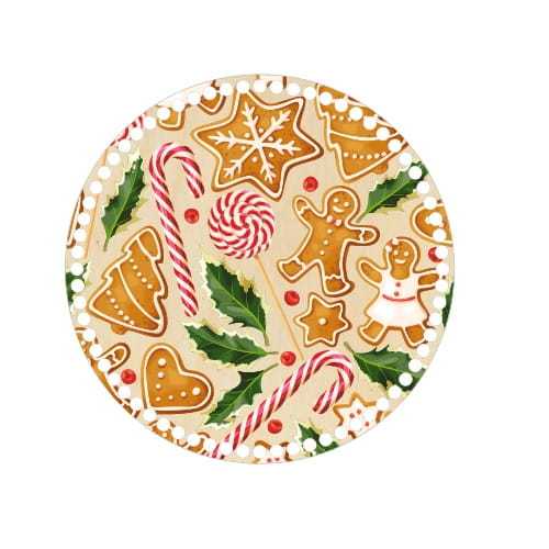 BSZ564-UV Baza koszyka z nadrukiem - koło 30cm - pierniczki