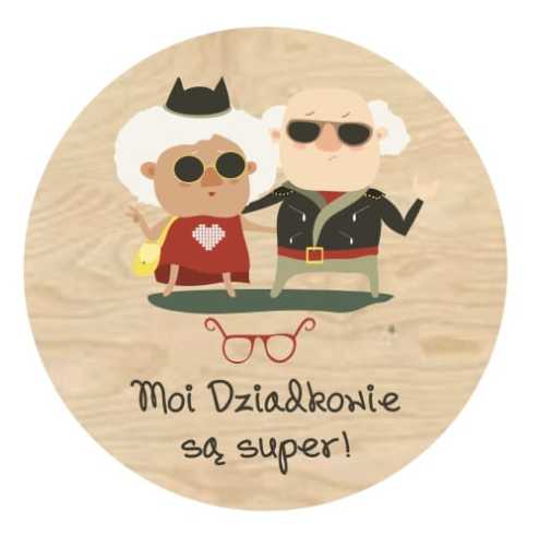 PO118-UV Podkładka pod kubek - Super Dziadkowie