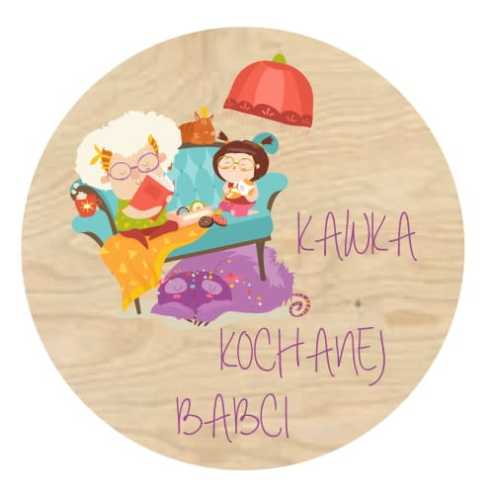 PO119-UV Podkładka pod kubek - Kawka kochanej Babci