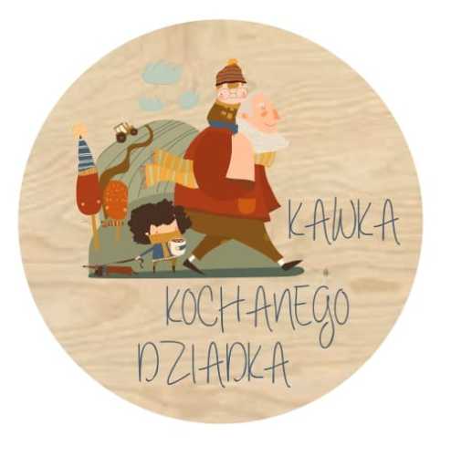 PO120-UV Podkładka pod kubek - Kawka kochanego Dziadka