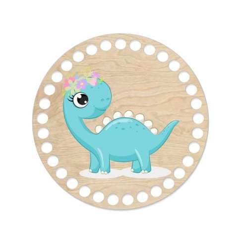 BSZ616-UV Baza koszyka z nadrukiem - 15cm  - błękitny dinozaur
