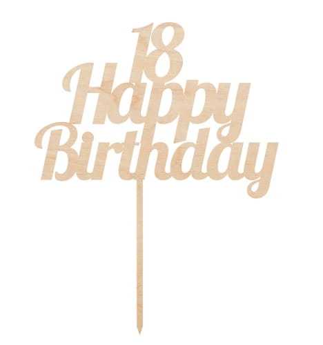 OP369 Topper urodzinowy Happy 18 Birthday