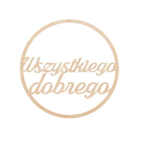 AD1408 Koło duże, obręcz na ścianę Wszystkiego dobrego