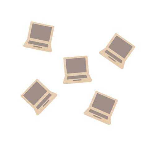 SD661E Scrapki grawerowane - laptop- 5 sztuk