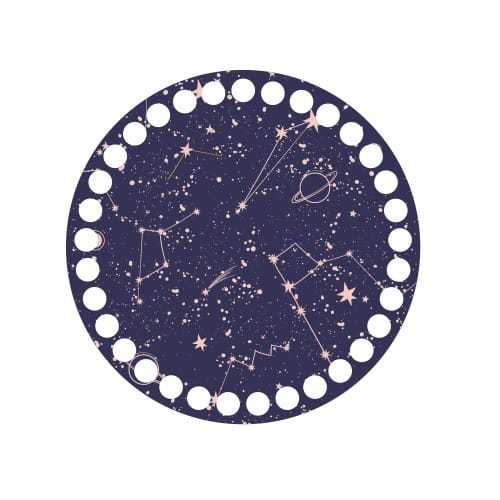 BSZ670-UV Baza koszyka - nadruk, koło 15cm - gwiazdozbiory