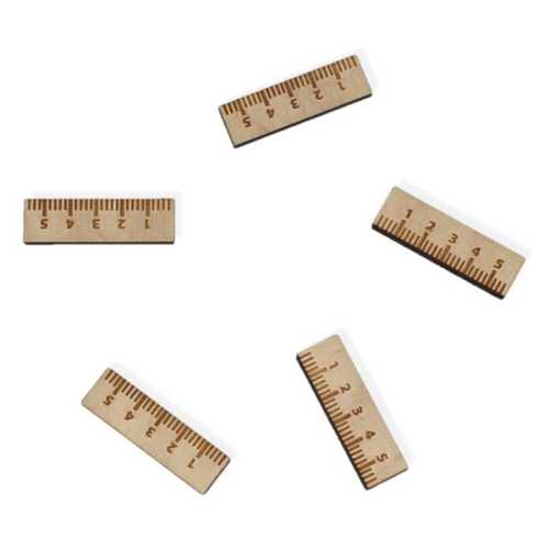 SD663E Scrapki grawerowane - linijki - 5 sztuk