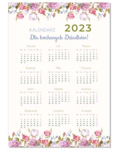 KAL2023-02-UV Kalendarz na rok 2023 - Dzień Babci Dzień Dziadka