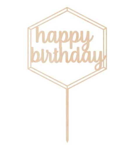 OP386 Topper geometryczny HAPPY BIRTHDAY