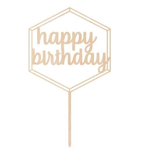 OP386 Topper geometryczny HAPPY BIRTHDAY