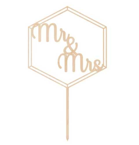 OP389 Topper geometryczny Mr&Mrs