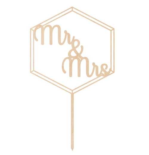 OP389 Topper geometryczny Mr&Mrs