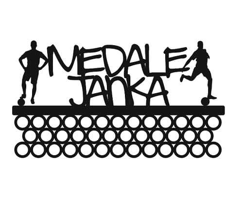 DW032 Wieszak na medale personalizowany - piłka nożna