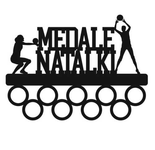 DW033 Wieszak na medale personalizowany - siatkówka