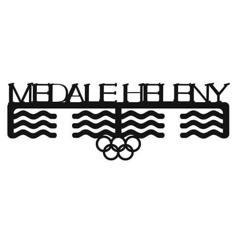 DW034 Wieszak na medale personalizowany - pływanie