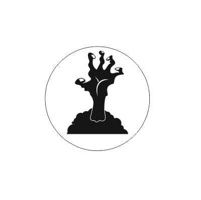 STE290 Stempel - ręka zombie