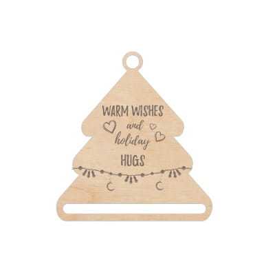 D922-E Zawieszka do makramy - choinka Warm wishes