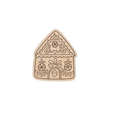 AD1424 Grawerowana zimowa chatka 3