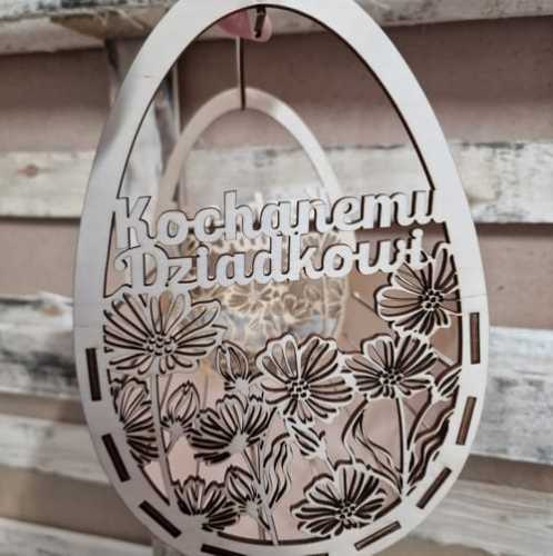 PUD19 Koszyk z kwiatami dla Dziadka