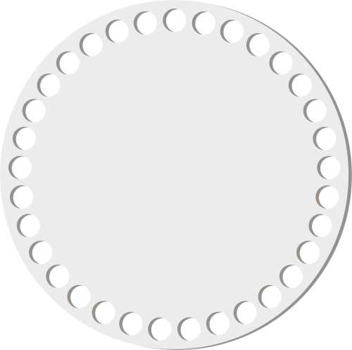 BSZ762 Baza koszyka - koło 15cm- biały HDF