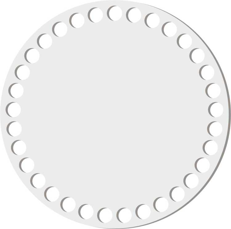 BSZ762 Baza koszyka - koło 15cm- biały HDF