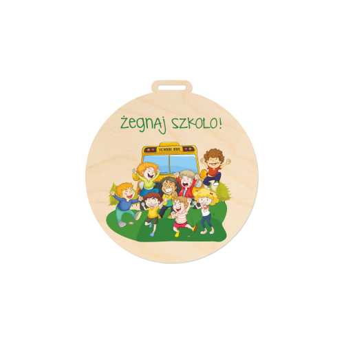 MED065-UV Medal na koniec szkoły zakończenie  roku szkolnego