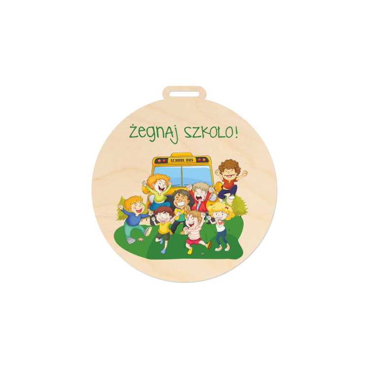 MED065-UV Medal na koniec szkoły zakończenie  roku szkolnego