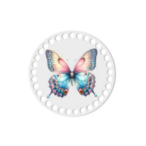 BSZ823-UVW Baza nadruk 15cm HDF pastelowy motyl