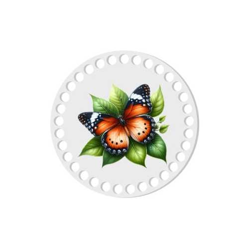 BSZ828-UVW Baza nadruk 15cm HDF motyl na liściach
