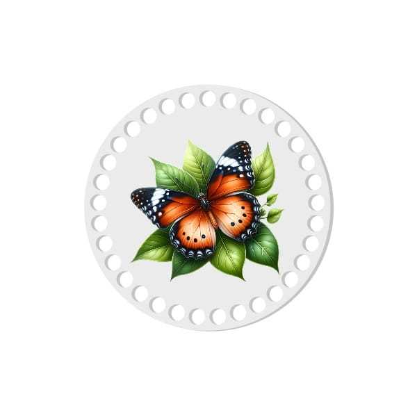 BSZ828-UVW Baza nadruk 15cm HDF motyl na liściach