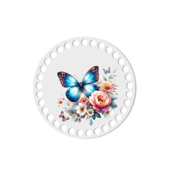 BSZ832-UVW Baza nadruk 15cm HDF niebieski motyl