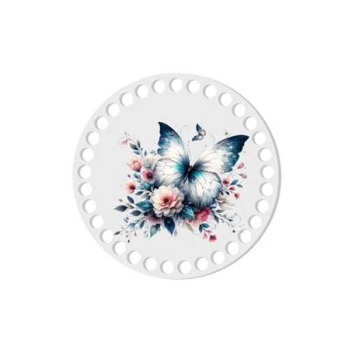 BSZ836-UVW Baza nadruk 15cm HDF biało-granatowy motyl