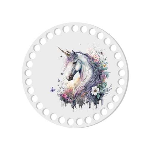 BSZ841-UVW Baza nadruk 15cm HDF pastelowy jednorożec 3