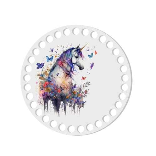 BSZ842-UVW Baza nadruk 15cm HDF pastelowy jednorożec  4