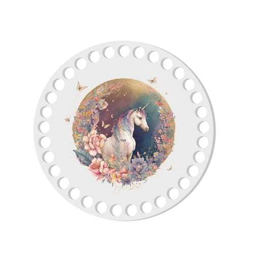 BSZ844-UVW Baza nadruk 15cm HDF pastelowy jednorożec 6