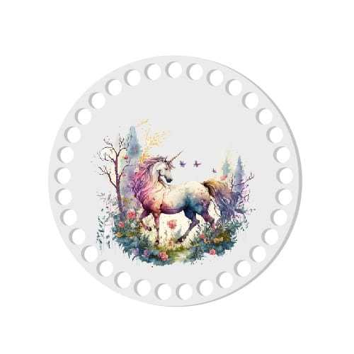 BSZ845-UVW Baza nadruk 15cm HDF pastelowy jednorożec 7