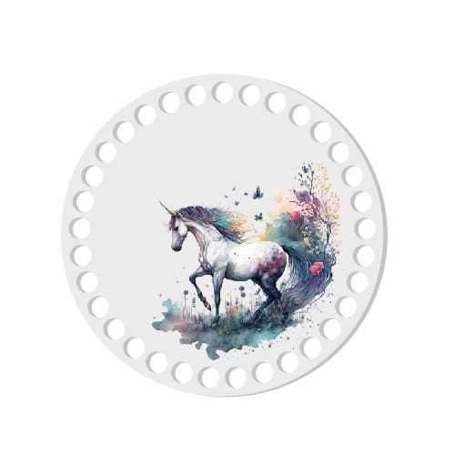BSZ847-UVW Baza nadruk 15cm HDF pastelowy jednorożec 9