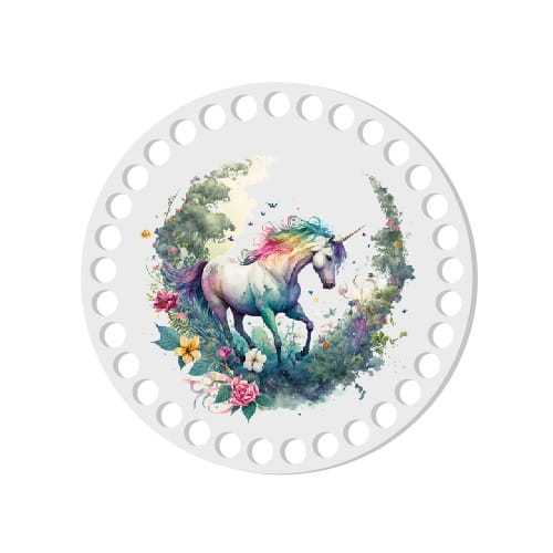 BSZ848-UVW Baza nadruk 15cm HDF pastelowy jednorożec 10