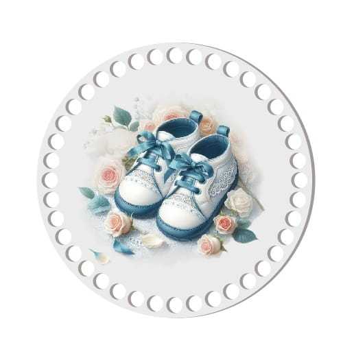 BSZ855-UVW Baza nadruk 17cm HDF CHRZEST buciki niebieskie