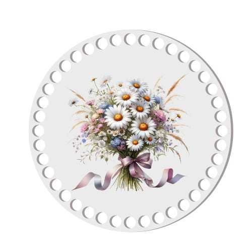 BSZ866-UVW Baza nadruk 17cm HDF bukiet stokrotki
