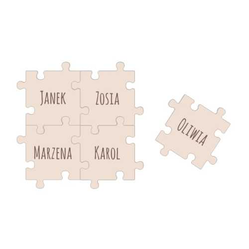 AD1446E Puzzle z grawerem - dekor z Twoim napisem Szkoła Wesele
